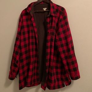 oversized flannel jacket